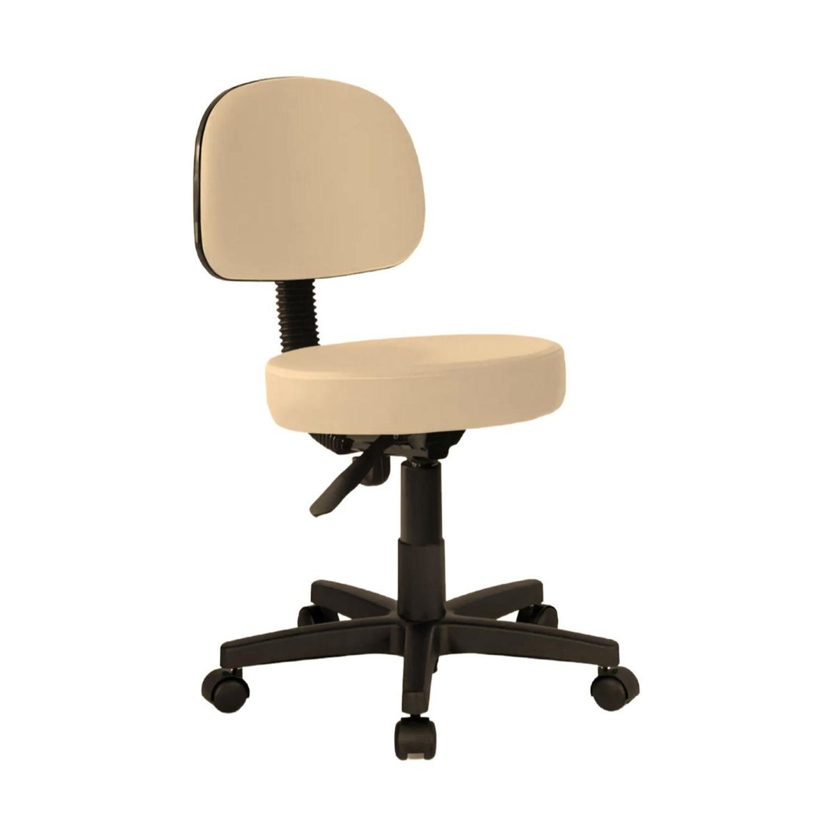 MAXCARE - Piso Taburete Consulta Medica Con Respaldo - Beige