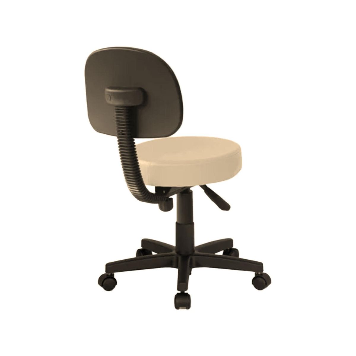 MAXCARE - Piso Taburete Consulta Medica Con Respaldo - Beige