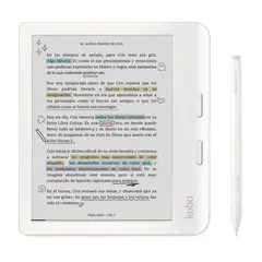 KOBO - Lector E Reader Libra Colour Blanco con Lápiz Stylus 2 Blanco