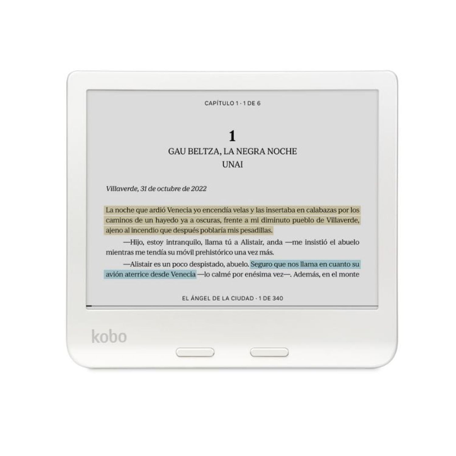 KOBO Lector E Reader Kobo Libra Colour Blanco con Lápiz Stylus 2