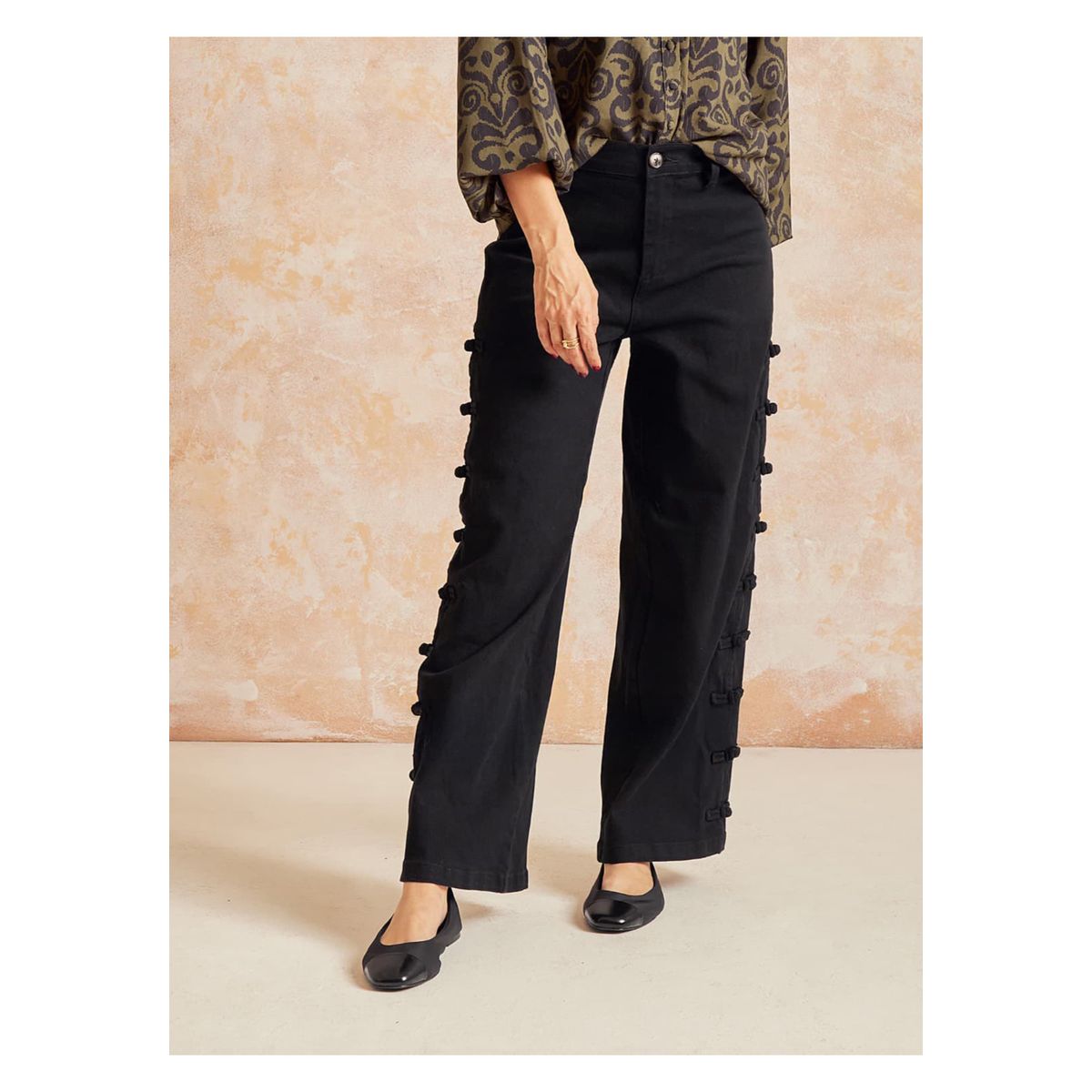 LOUNGE - Pantalón Boho Nudos LOUNGE