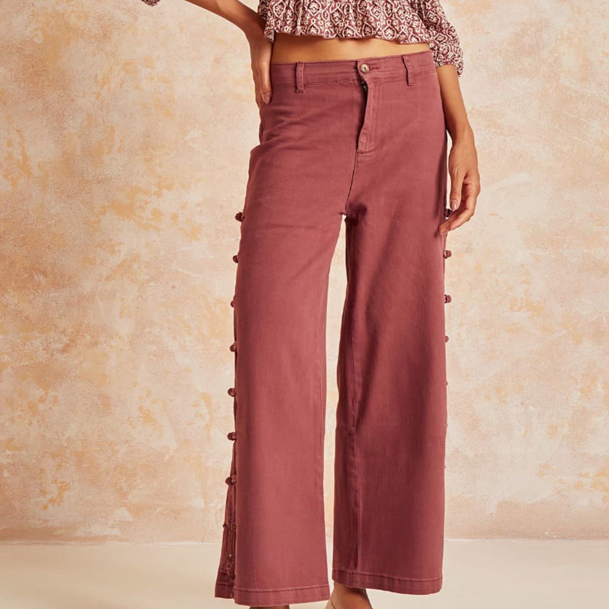 LOUNGE - Pantalón Boho Nudos LOUNGE