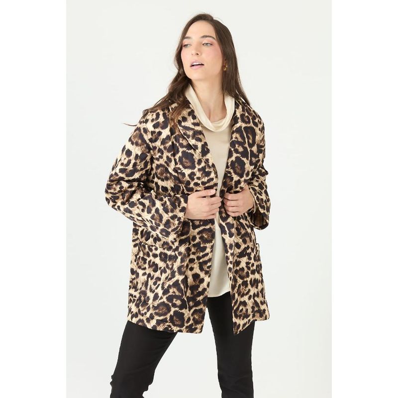 PRIVILEGE - Chaqueta beige animal print PRIVILEGE 2233 - Beige