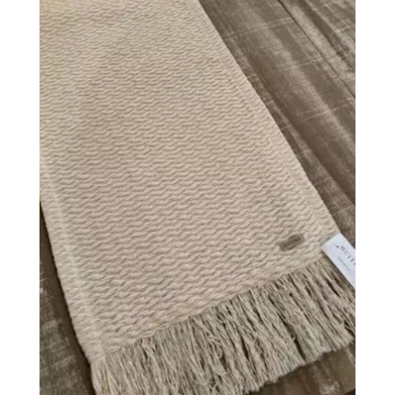 GENERICO - Camino De Mesa Huitrú Trenza 160x35 Cm Con Flecos