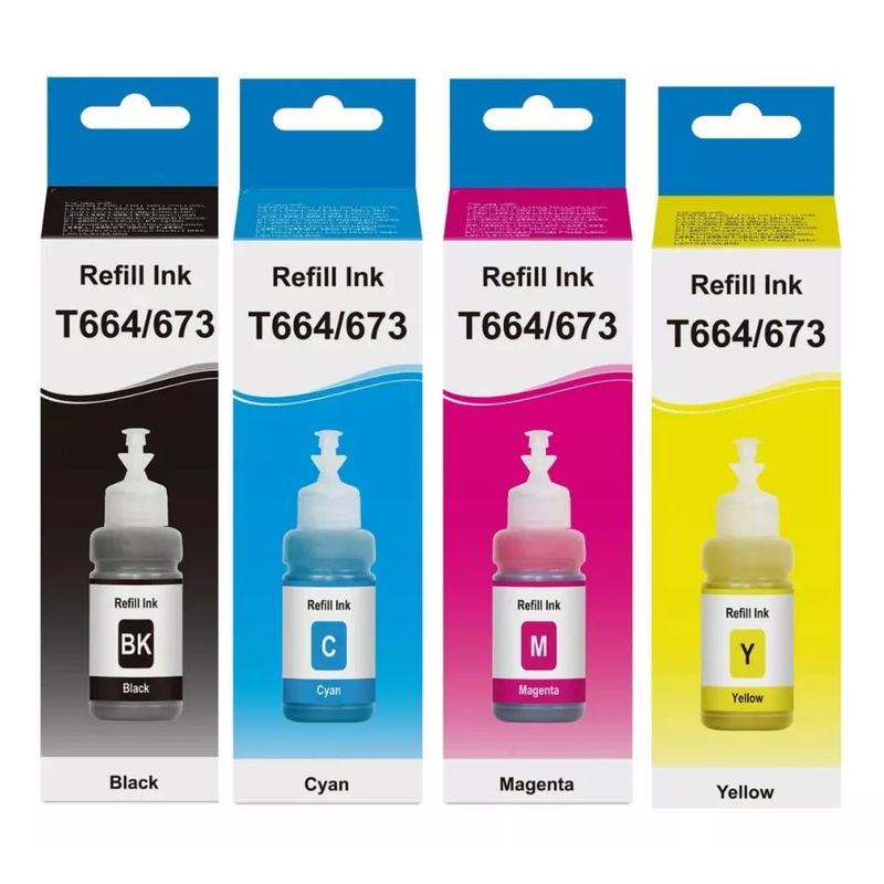 GENERICO - Pack 4 Tintas T664/T673 Epson Premium Ink Alternativa