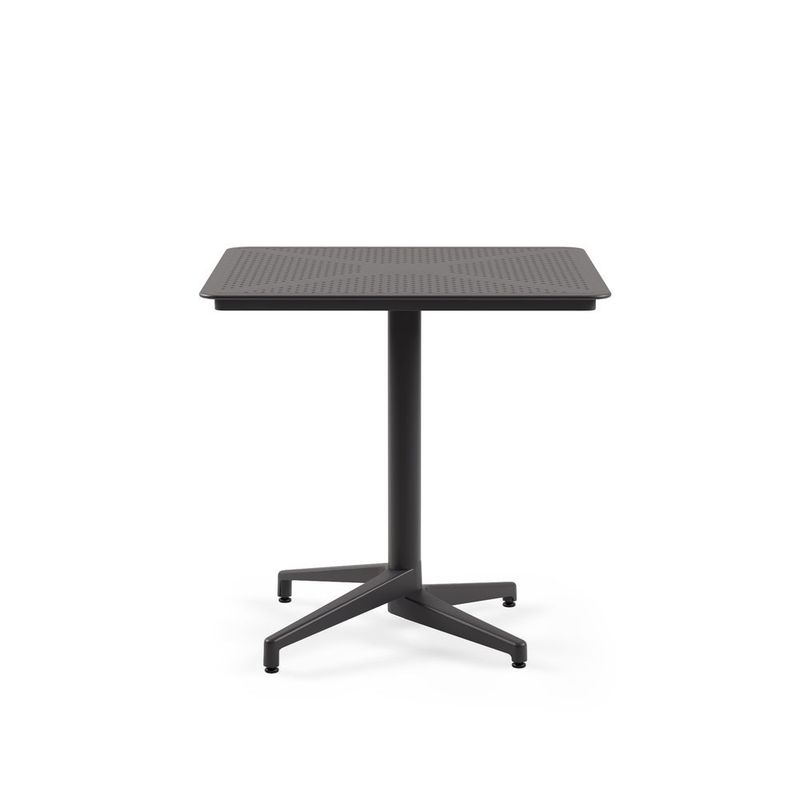 ROCA NEGRA - Mesa Cuadrada 80x80cm plegable de polipropileno reforzado con fibra de vidrio Grafito