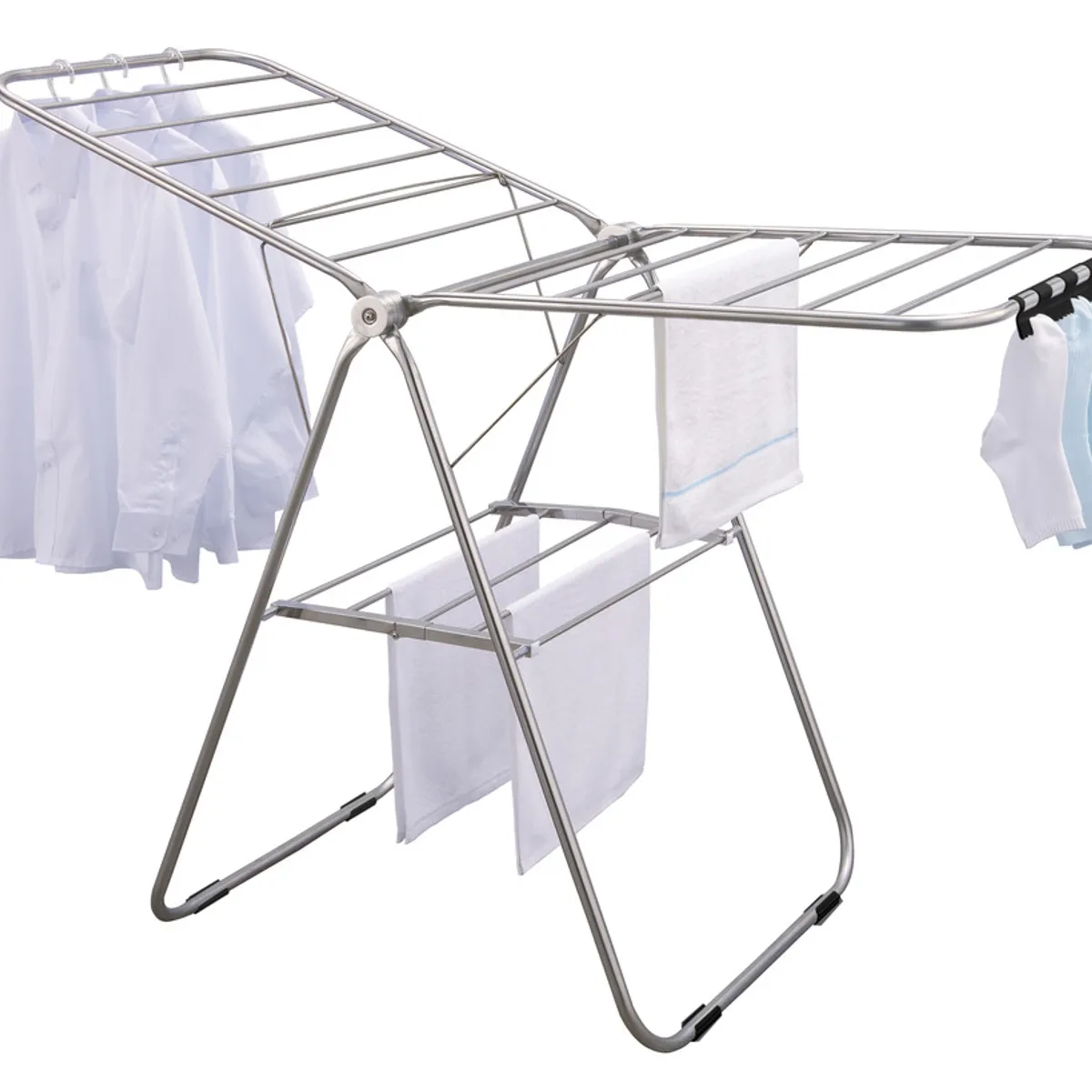 KING RACK - Tendedero Ropa Tender Plegable Acero Inoxidable Reforzado KR