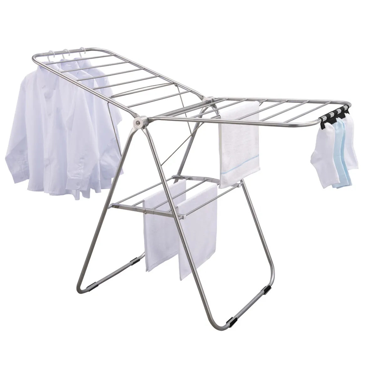 KING RACK - Tendedero Ropa Tender Plegable Acero Inoxidable Reforzado KR
