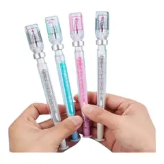 INVENCIBLE - KIT 6 BOLIGRAFOS JERINGA LAPIZ GEL VACUNA LAPICERO NC60