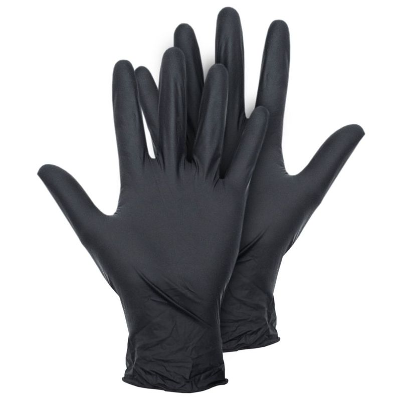 MONTANA - Guantes De Latex Negros Montana Talla S Caja 100 Unidades.