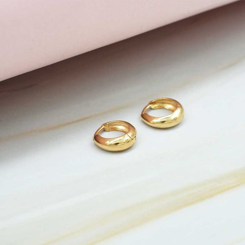 ELLA JOYAS - Aros Argollas Milan Delgadas Oro 18K