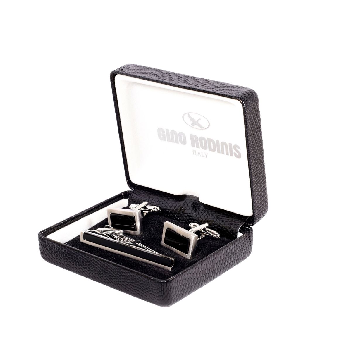 GINO RODINIS - Set de Pasador de Corbata y Colleras Gino Rodinis PAS033 Plateado