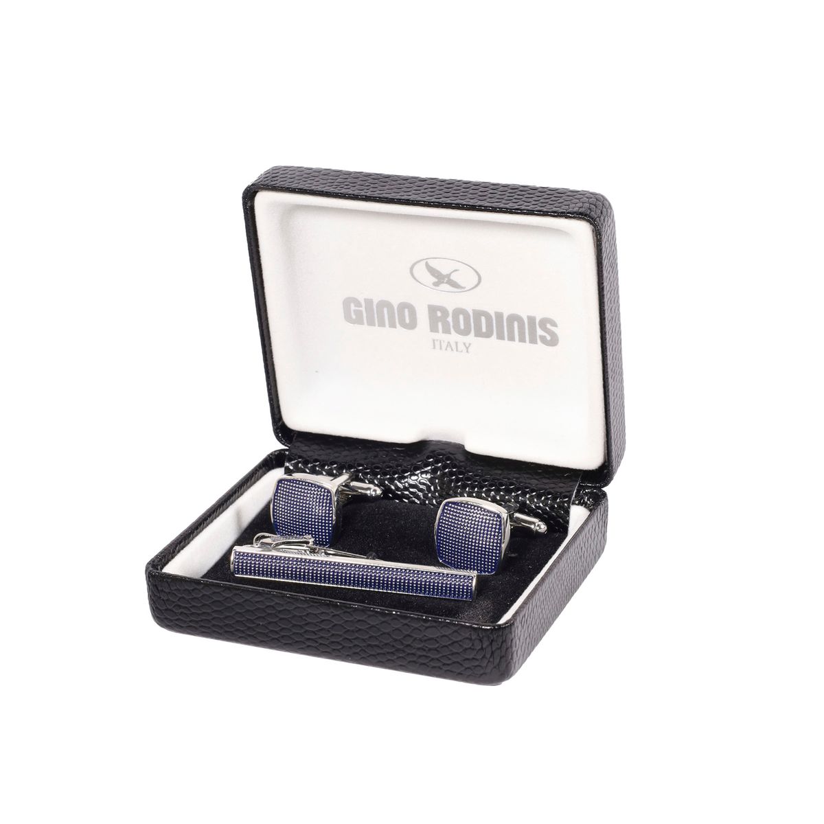 GINO RODINIS - Set de Pasador de Corbata y Colleras Gino Rodinis PAS035 Plateado