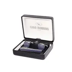 GINO RODINIS - Set de Pasador de Corbata y Colleras PAS035 Plateado