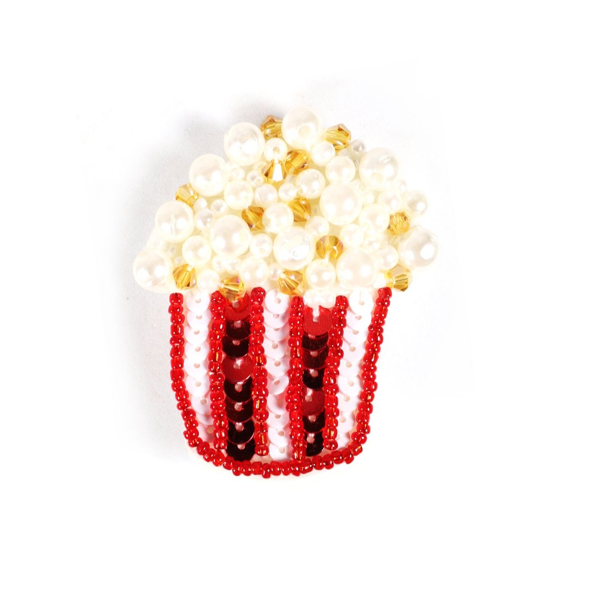 GINO RODINIS - Prendedor Pop Corn Gino Rodinis 044 Blanco