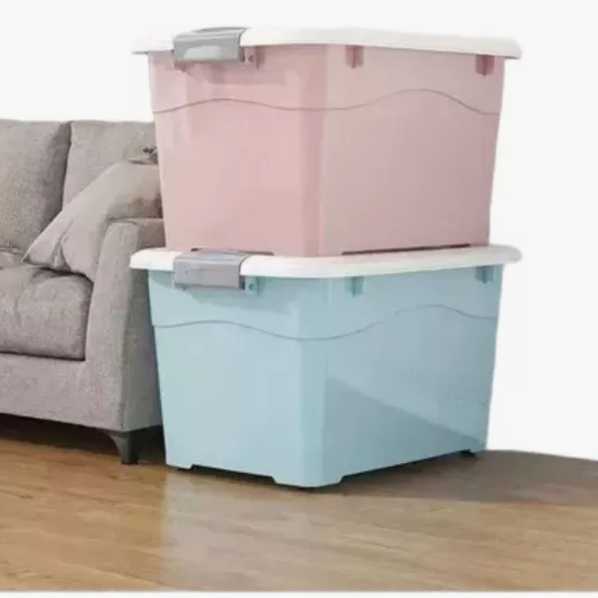 GENERICO - Caja Plástica Organizadora 38 Litros Con Ruedas Y Tapa