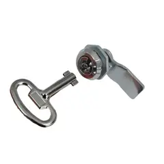 GENERICO - Chapa Cromada para Tableros con Llave Universal