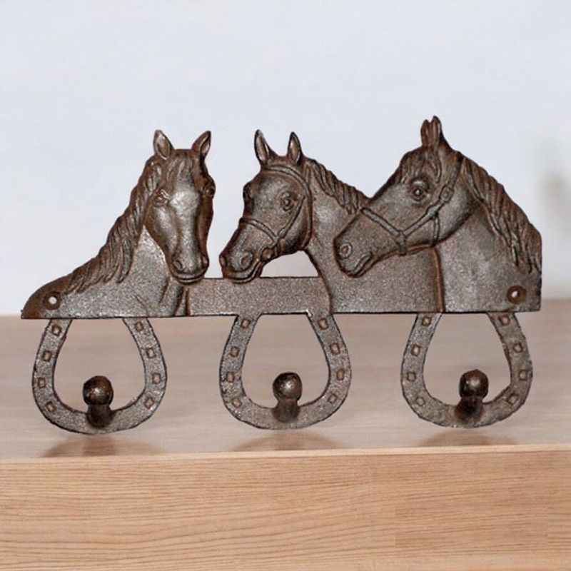 BRIC Perchero de pared diseño caballos