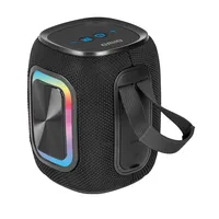 Parlante Bluetooth 12w Radio Fm Luz Rgb Aw-kb61 Negro