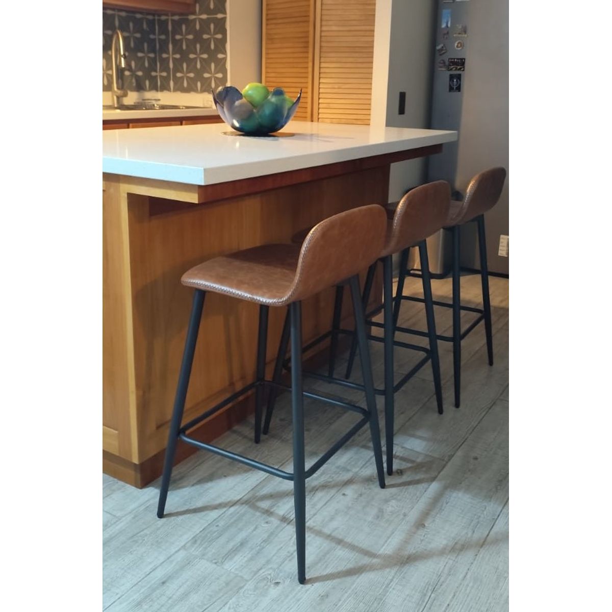 GENERICO - Silla de Bar Oxford  63 cm Cafe (1 Unidad)