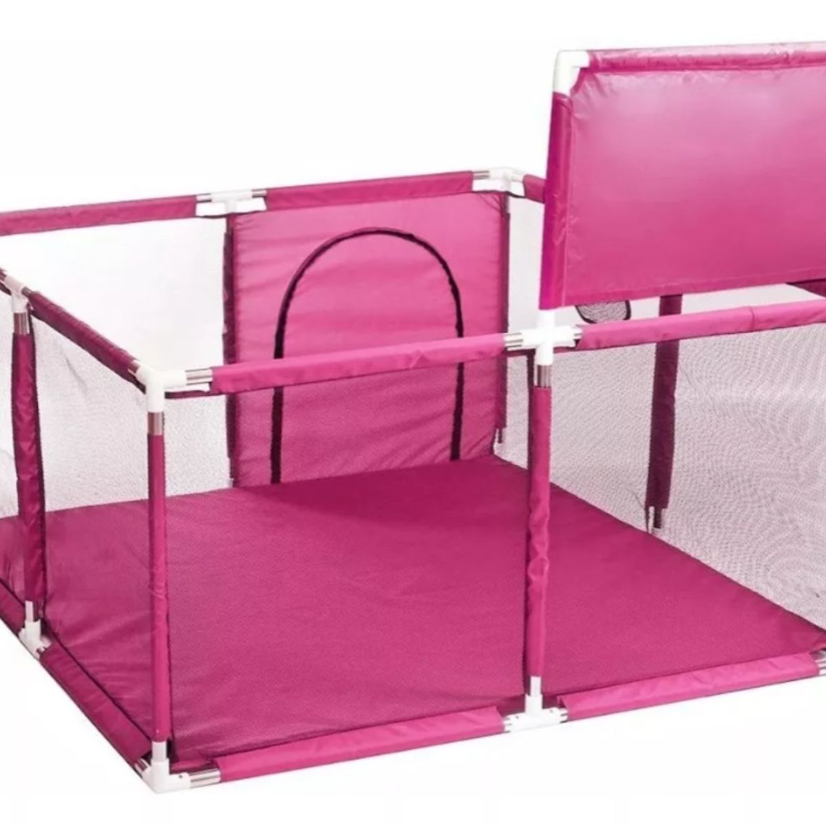 GENERICO - Corral Seguridad Bebes Con Aro de Basket 128cm Color Rosa