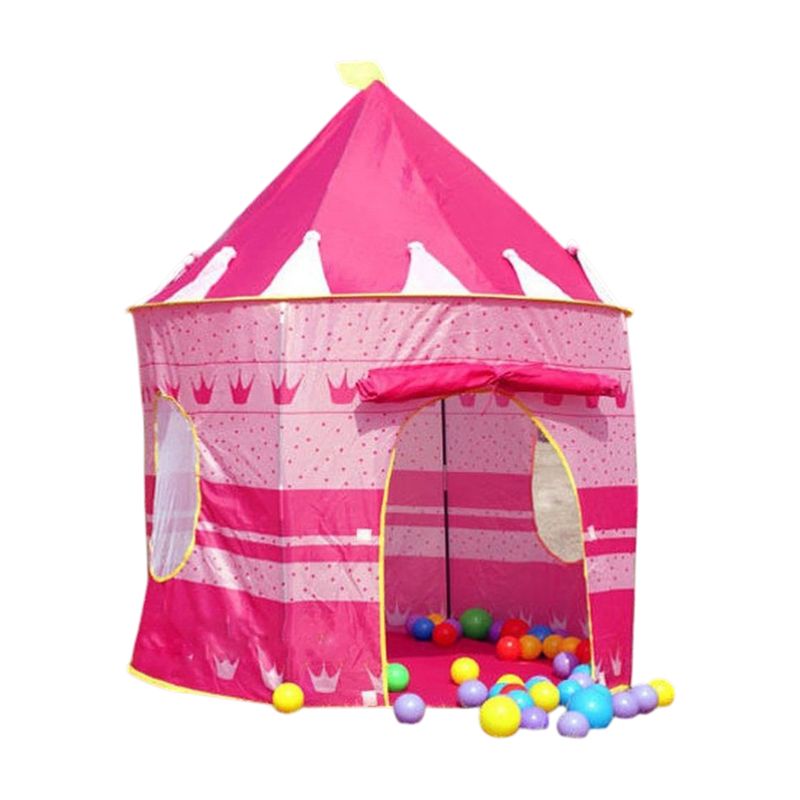 GENERICO - CARPA CASTILLO INFANTIL HOGAR 150x135 CM ROSADA - ROSA