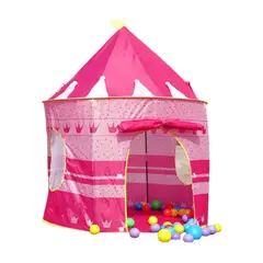 GENERICO - CARPA CASTILLO INFANTIL HOGAR 150x135 CM ROSADA - ROSA