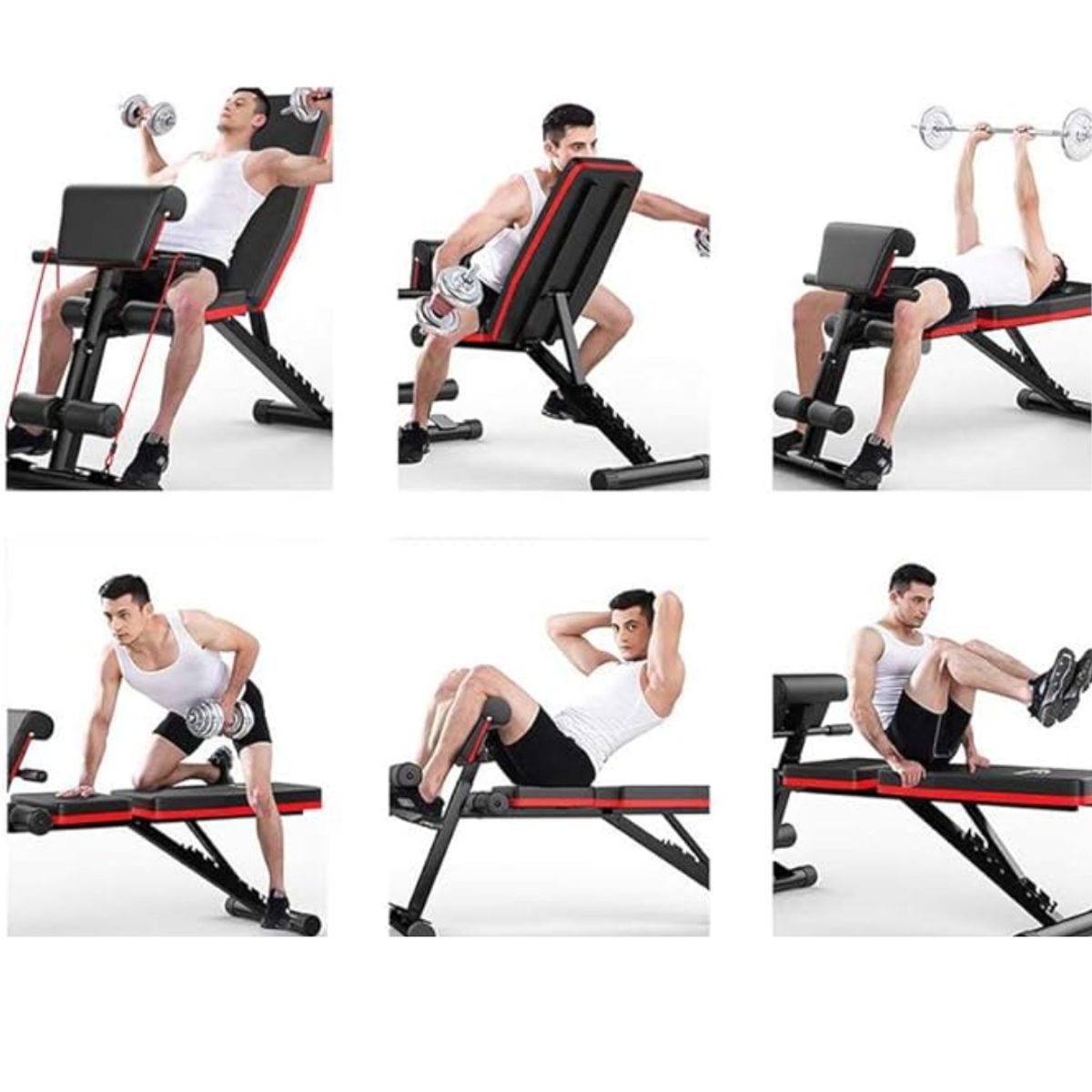 GENERICO - Banca Abdominal Ejercicios  Ajustable Con Bandas