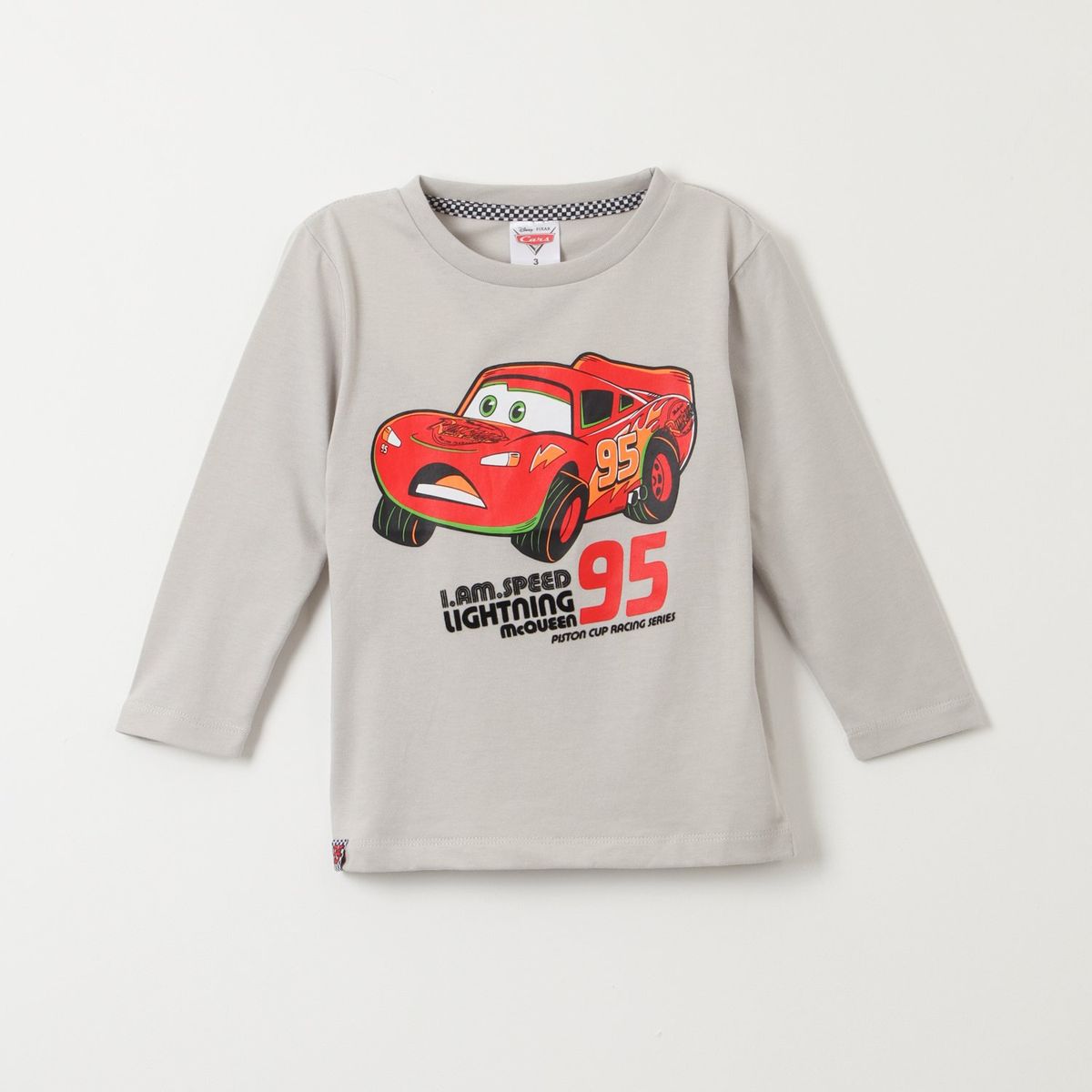 DISNEY - Polera Manga Larga Niño Cars Piston Cup Beige Disney