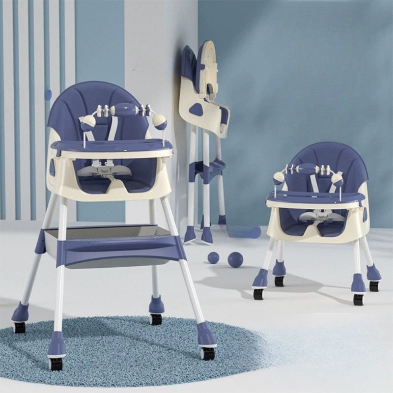 ELEPHANT - Silla de comer para bebe azul