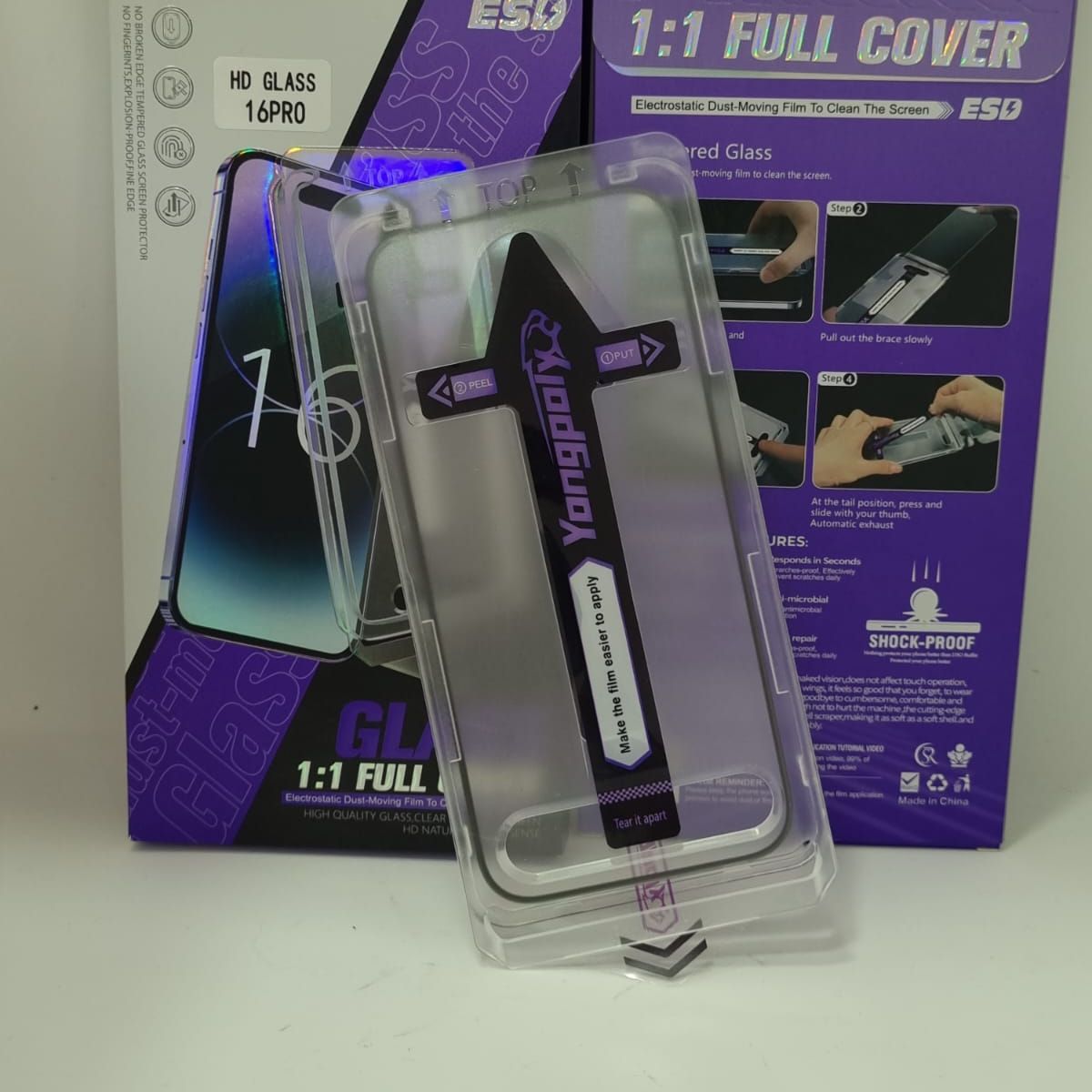 GENERICO - Lamina de Vidrio AutoInstalable Iphone 16 Pro