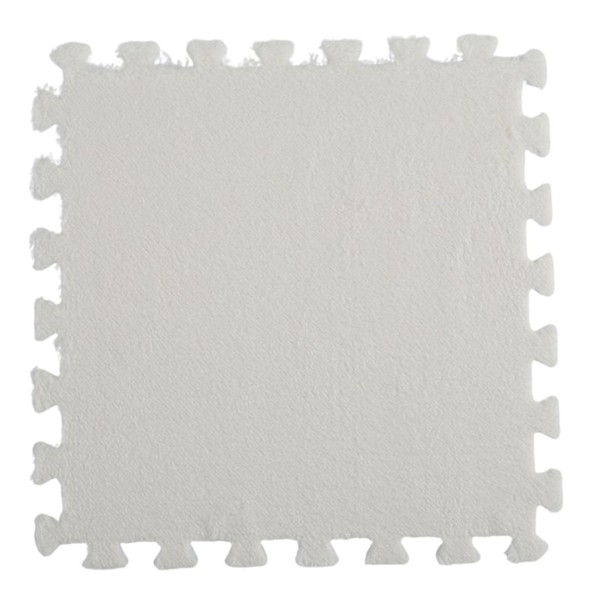 CRUSEC - Pack 6 Alfombras Rompecabezas Felpa Shaggy 30x30 cm Armables