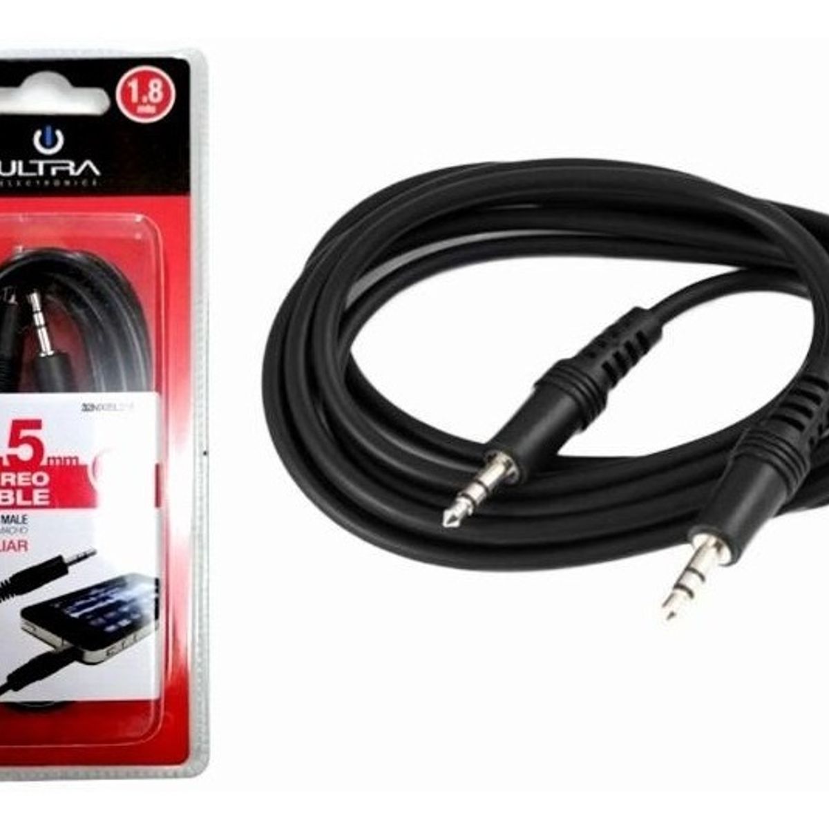 ULTRA - Cable Auxiliar Audio Jack 3.5mm 1.8 metros marca ultra