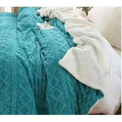 GENERICO - Frazada de 2 Plaza Texturizada con Chiporro Unicolor Calipso RS