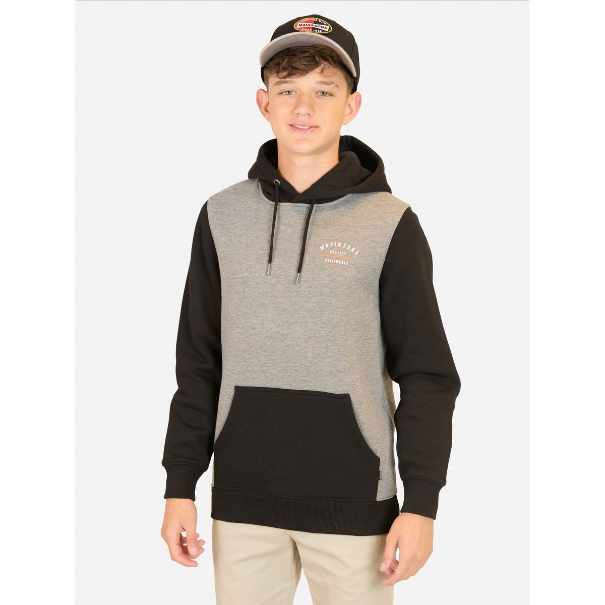 MAUI AND SONS - Poleron Canguro Mystic Negro Infantil Maui And Sons