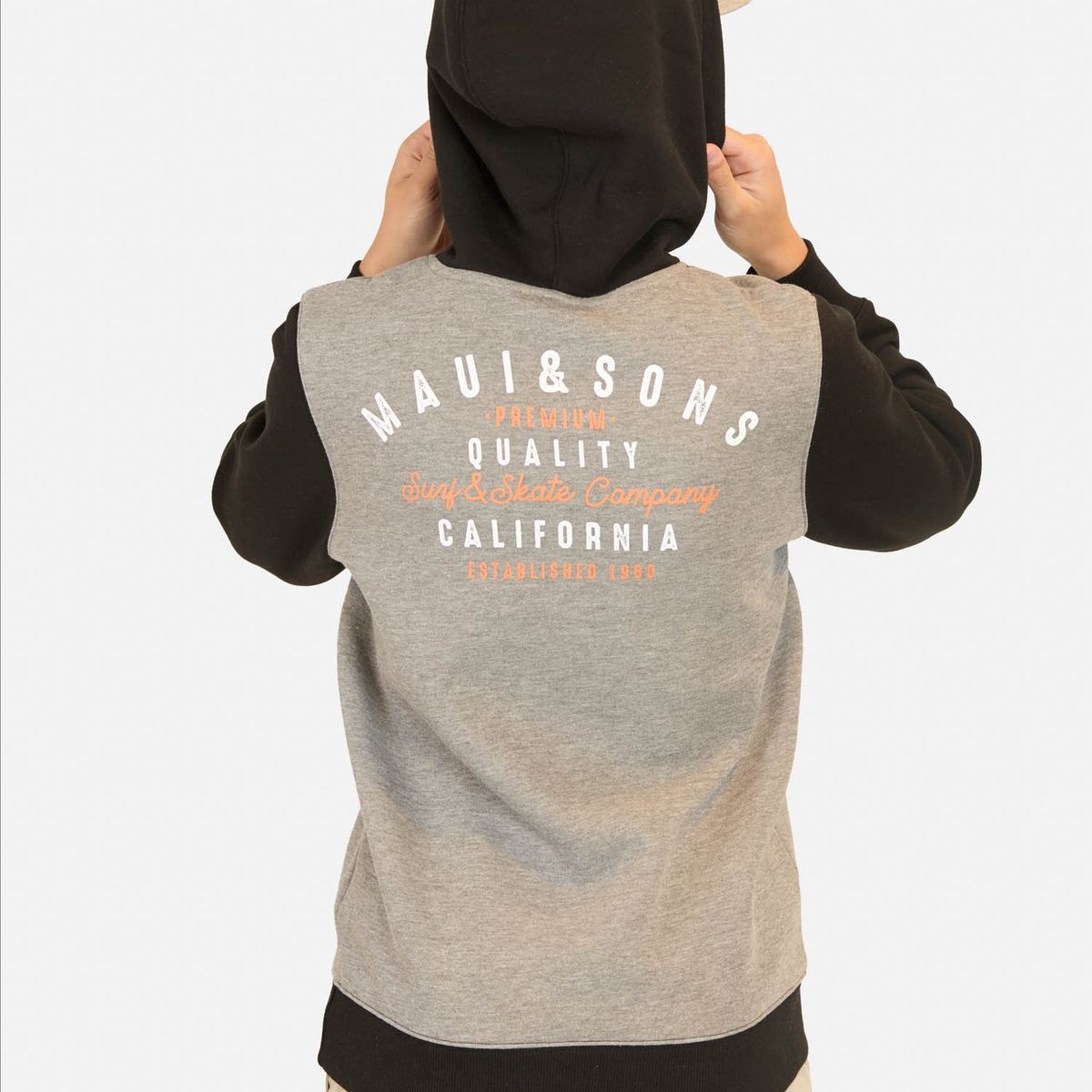 MAUI AND SONS - Poleron Canguro Mystic Negro Infantil Maui And Sons