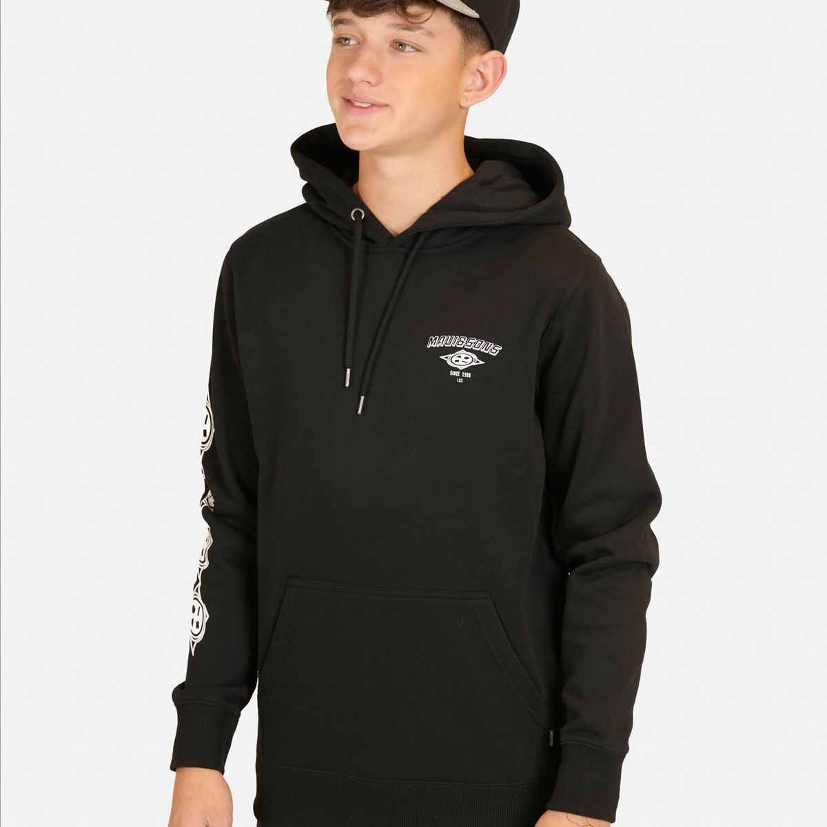 MAUI AND SONS - Poleron Canguro Aloha Negro Infantil Maui And Sons - Negro