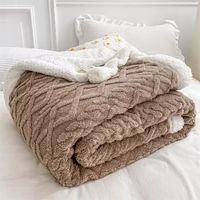 Frazada KING Texturizada con Chiporro Unicolor Cafe RS