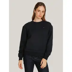TOMMY HILFIGER - Polerón Solid Con Bandera Bordada Azul