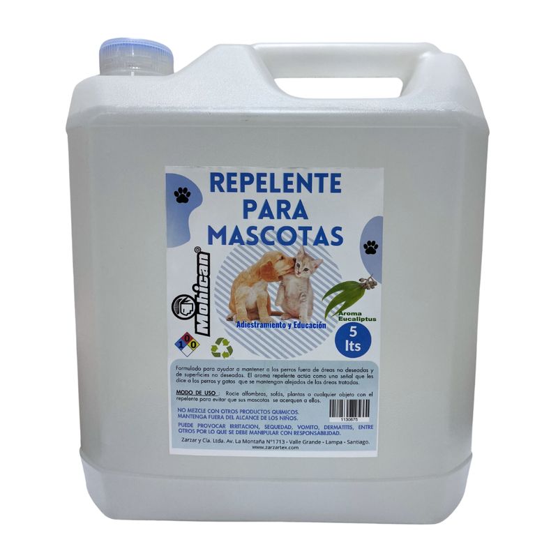 MOHICAN - REPELENTE PARA PERROS Y GATOS EUCALIPTUS BIDÓN 5 LTS MOHICAN