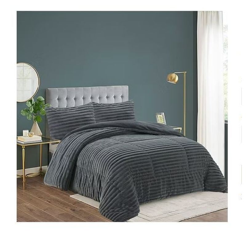 GENERICO - Cobertor de Invierno Plush con chiporro 2 Plazas - Lineas