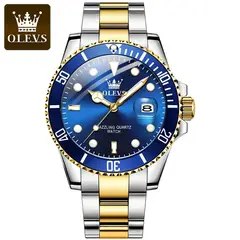 STARTECHOFFICE - Reloj para Hombre de Lujo OLEVS Acero Inoxidable Cuarzo Sumergible 30M