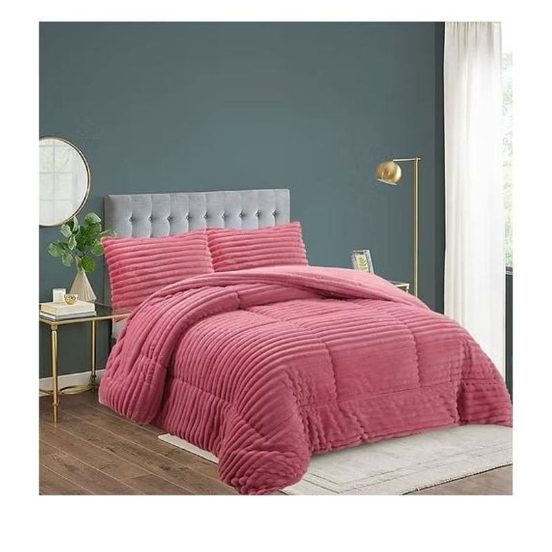 GENERICO - Cobertor de Invierno Plush con chiporro 2 Plazas - Lineas