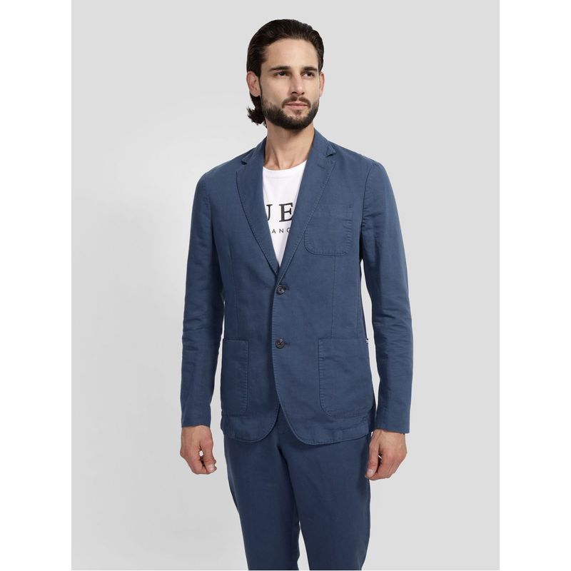 GUESS - Chaqueta Tyron Blazer Hombre Azul