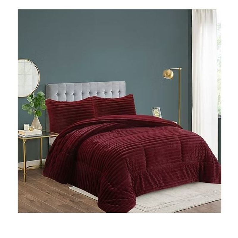 GENERICO - Cobertor de Invierno Plush con chiporro 2 Plazas - Lineas