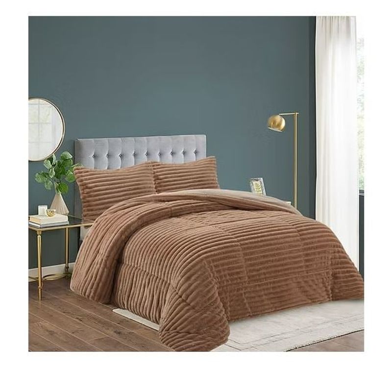 GENERICO - Cobertor de Invierno Plush con chiporro 2 Plazas - Lineas