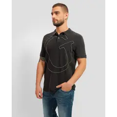GUESS - Polera G Letter Ss Polo Hombre Negro