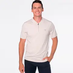 GUESS - Tejido Dane Tech Ss Polo Swtr Hombre Beige