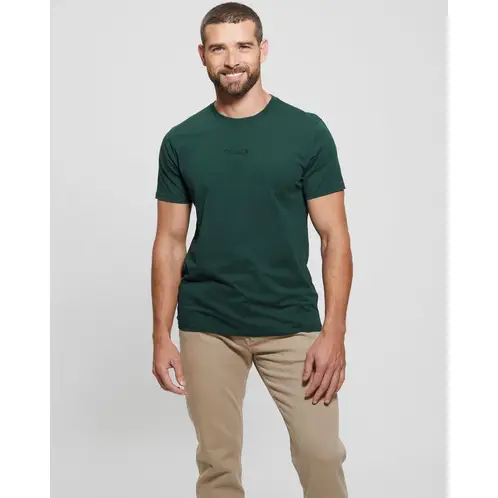 GUESS - Polera Ss Emb Pima Crew Hombre Verde