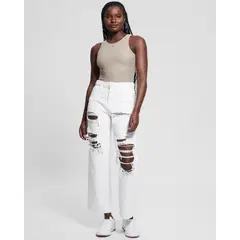 GUESS - Jeans 90S High Rise Mujer Blanco